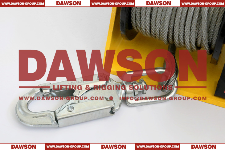 DSHW-AB TYPE SWL 250KG Worm Gear Hand Lifting Winch with Wire Rope and Hook for Tripod Davit - Dawson Group Ltd. - China Manufacturer, Factory