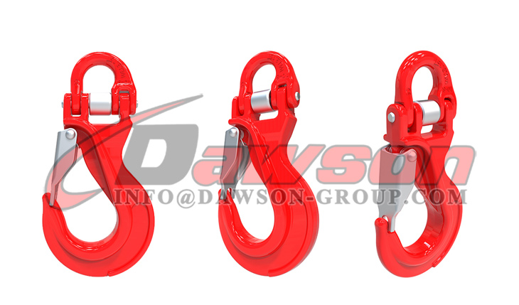 G80 Hook with Half Link For Webbing Sling, Grade 80 Alloy