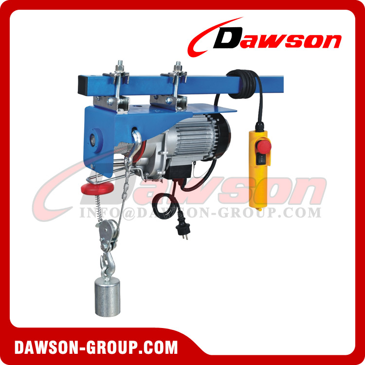 DS400G 12m / 18m New Mini Electric Hoist with Qucik-Lock Hook, Electric Wire Rope Hoist Type G