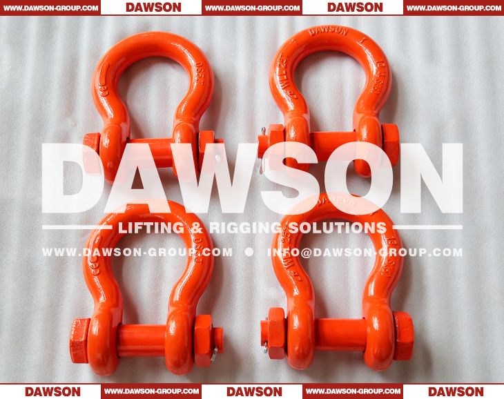 WLL 25T Hot Dip Galvanized US Type DG2130 Bow Shackle with Safety Pin, S6 Bolt Type Anchor Shackle - Dawson Group Ltd. - China Manufacturer