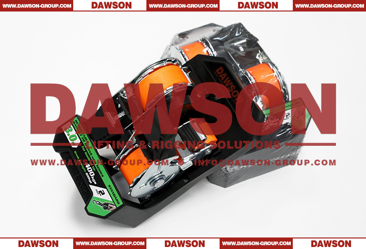 25MM &times; 3M BS 800KG DAWSON Automatic Retractable Ratchet Tie Down Straps with S Hooks - Dawson Group Ltd. - China Supplier