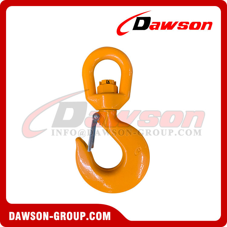 DS040 G80 6-32MM Swivel Hook with Safety Latch for Heavy Duty Crane Lifting Chain Slings