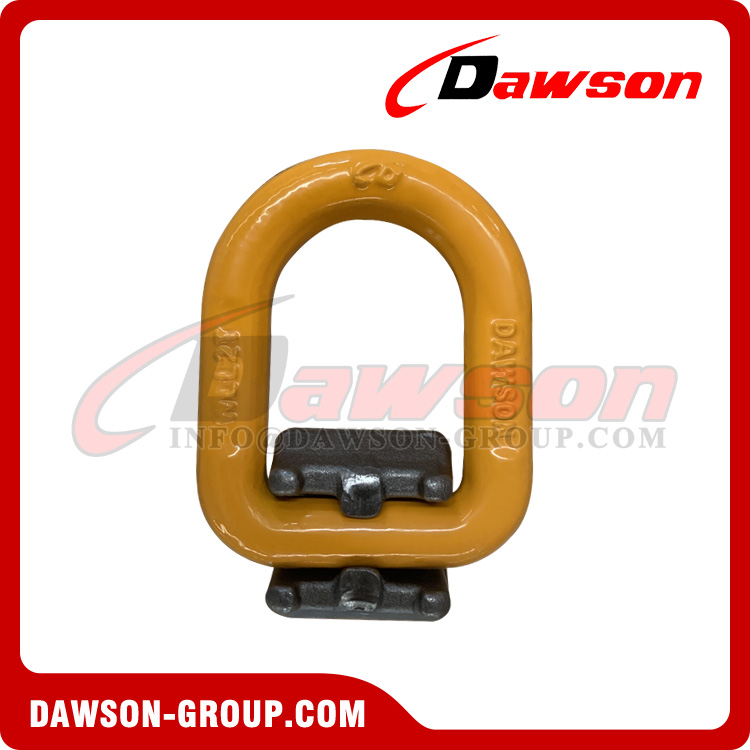 DS344 G80 WLL1.12-15T Weld on Lifting D Rings, Grade 80 Weld-on Pivoting D Link