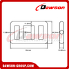 DAWSON DS-OWLB40501 40MM 10T Forged White Zinc Plated One Way Lashing Buckle