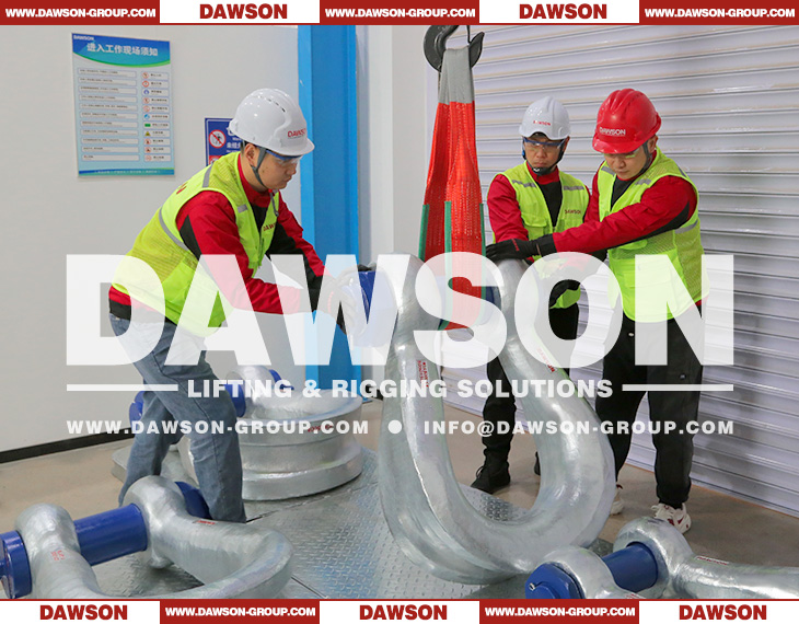 DG2160 Alloy Steel Bolt Type Wide Body Shackle for Synthetic Web Slings, Synthetic Round Slings or Wire Rope Slings - Dawson Group Ltd. - China Factory, Manufacturer