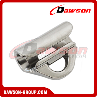 DS-SS-S014 Stainless Steel with Polished Finish Lifeline Shuttle, Wire Rope Cable Lifeline Shuttle 8mm Thick