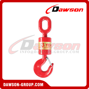 High Quality G80 WLL 1-10T Forged Hook Universal Vertical Swivel Lift Hook with Latch