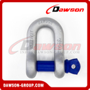 Dawson Brand Hot Dip Galvanized US Type DG210 Chain Shackle with Screw Pin, High Strength S6 Screw Pin Dee Shackle