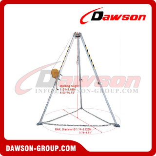 DS-HE-300 Aluminum Rescue Tripod with Brake Winch Fall Protection Series