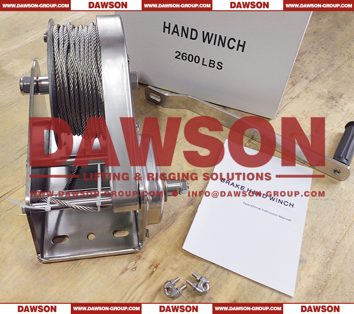 2600LBS SS304 Small Stainless Steel Reversible Hand Winches with Brake for Pulling - Dawson Group Ltd. - China Manufacturer, Supplier, Factory