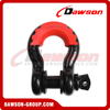 Dawson Drop Forged Bow Shackle with PU Protection for Towing & Recovery Strap, S6 Screw Pin Anchor Shackles