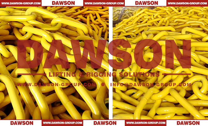 Yellow Painted Steel G80 Alloy Fishing Medium Link Chain for Fishing, Grade 80 Fishing Trawl Chain - Dawson Group Ltd. - China Manufacturer, Supplier