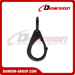 249B Black Coating Solid Brass Fixed Eye Snap Hook, Rigid Round Eye Quick Snap Hook