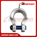 DS2160 Alloy Steel Bolt Type Wide Body Shackle for Synthetic Web Slings, Synthetic Round Slings or Wire Rope Slings