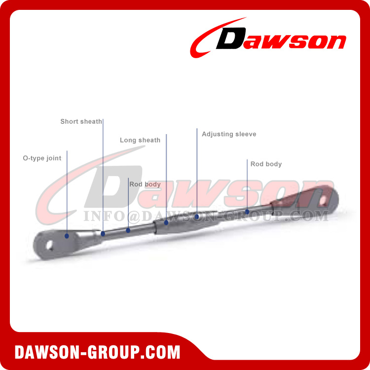 Φ20-Φ210 Construction Bridge Steel Tie Rod Eye & Eye Type, Steel Tie Rod Connection OO Type