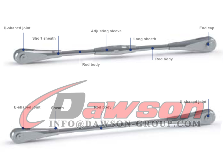 Stainless Steel Pull Rod OU Type, SS Tie Rod Eye & Jaw, Stainless Steel ...