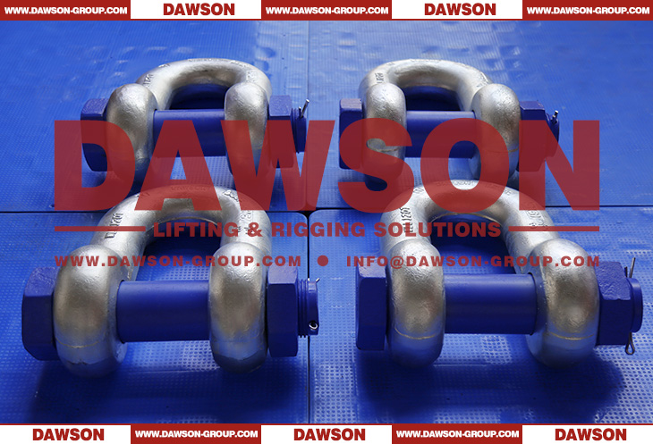 WLL 120T Hot Dip Galvanized US Type DG2150 Chain Shackle with Safety Pin, S6 Bolt Type Dee Shackle - Dawson Group Ltd. - China Manufacturer, Supplier, Factory