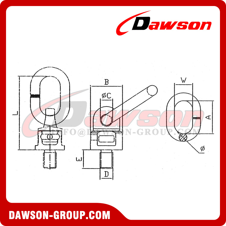 DS303 G80 M8-M64 Lifting Screw Point