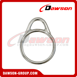 Stainless Steel 316 Welded Pear Type Ring Link with Bow for Fishing & Trawling Gear
