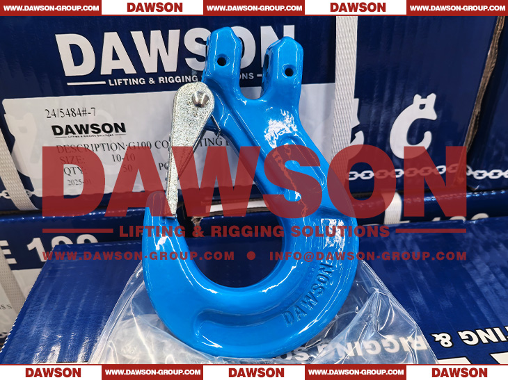 DS1004 G100 Forged Clevis Sling Hook with Safety Latch for Chain Sling Fitting, Forged Clevis Slip Hook - Dawson Group Ltd. - China Manufacturer, Supplier