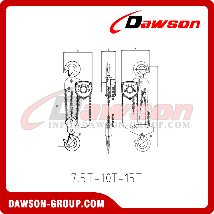 DSVS 0.5T - 50T Chain Block for Construction Site