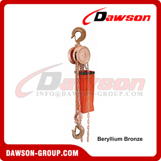 DSSQ-B Berylium Bronze Explosion Proof Chain Hoist, Non-Spark Manual Chain Block