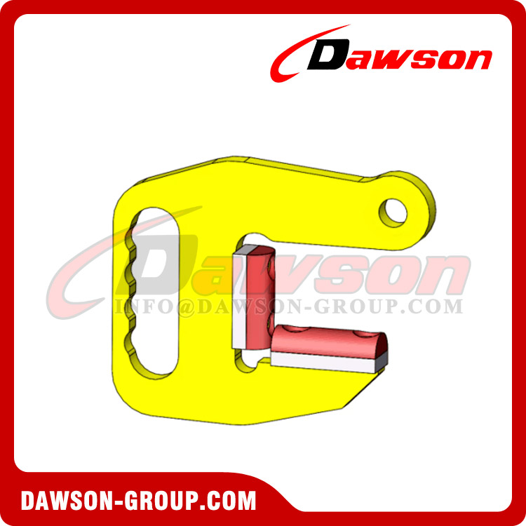 DS-PFH DS-PFH-PU Steel F Type Pipe Hook with PU Protection, Pipe Lifting Plate Clamp F Model for Horizontal Lifting and Transporting