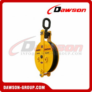 DAWSON DS-PB40V WLL 40T Snatch Block Pulley with Hinged Opening for Reeving Only, Reeving Snatch Block