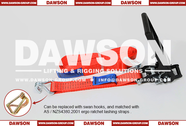 DAWSON &times; TYSONNEEMA ABS Ergo Ratchet Tie Down Straps, 50MM Long Handle Ergo Cargo Lashing Strap - Dawson Group Ltd. - China Manufacturer, Supplier, Factory