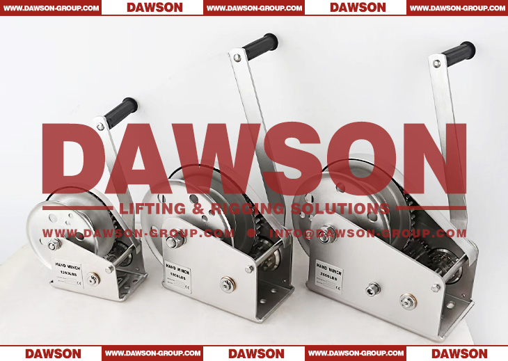 DS-JC 800LBS 1200LBS 1600LBS 1800LBS 2600LBS SS304 Small Stainless Steel Reversible Hand Winches with Brake for Pulling - Dawson Group Ltd. - China Manufacturer, Factory