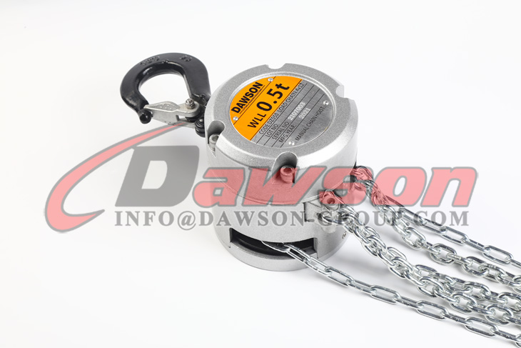 0.5 Ton Aluminum Alloy Chain Hoist, 500KG Chain Block for Construction Site Lifter - Dawson Group Ltd. - China Manufacturer, Factory, Supplier