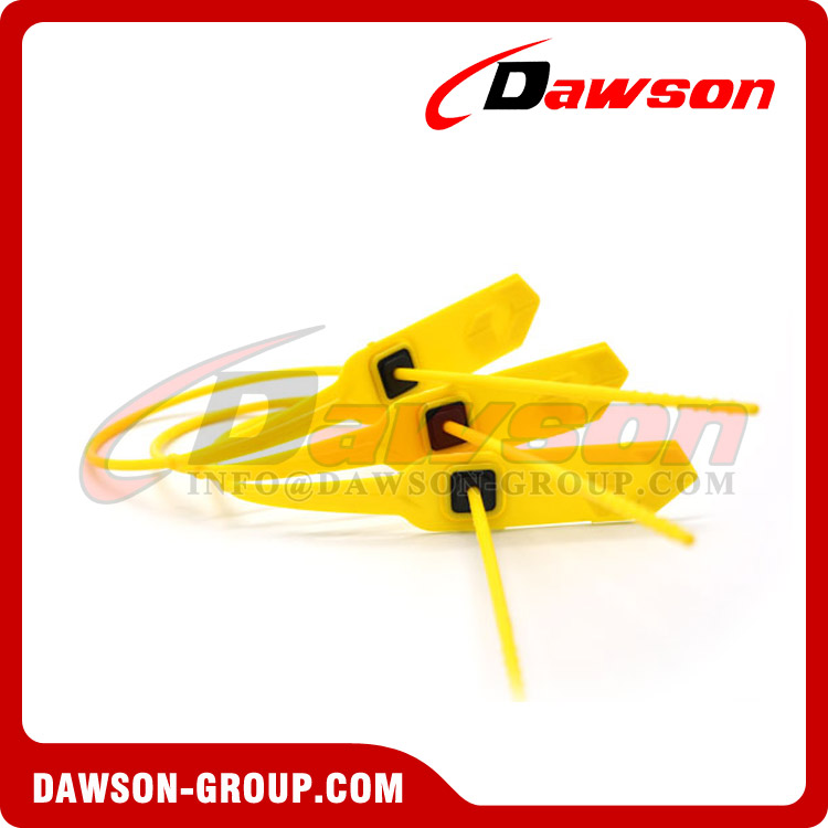 DS-BCP419 High Security Numbered Logo Container Lock Plastic Seal Cable Tie Hanging Strap Tag, Metal Inside Plastic Seal