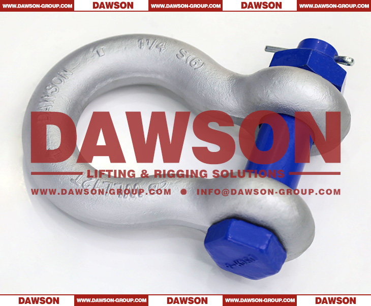 DAWSON Hot Dip Galvanized US Type DG2130 Bow Shackle with Safety Pin, S6 Bolt Type Anchor Shackle - Dawson Group Ltd. - China Manufacturer, Factory