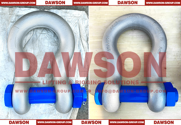 WLL 85T Hot Dip Galvanized US Type DG2130 Bow Shackle with Safety Pin, S6 Bolt Type Anchor Shackle - Dawson Group Ltd. - China Manufacturer, Supplier, Factory