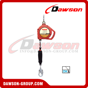 DS-PE-06-LE, DS-PE-10-LE, DS-PI-06-LE, DS-PI-10-LE Stainless Steel Safety Self-Retracting Lifeline with Steel Snap Hook