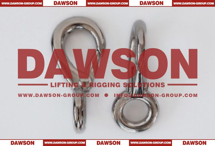 Rigid Eye Snap Hook, 90 degree Fixed Eye Spring Snap Hook - Dawson ...