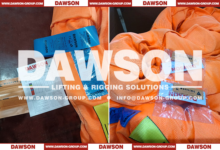 DAWSON WLL 110T Heavy Duty Polyester Round Slings, 110000kg Lifting Slings - Dawson Group Ltd. - China Factory