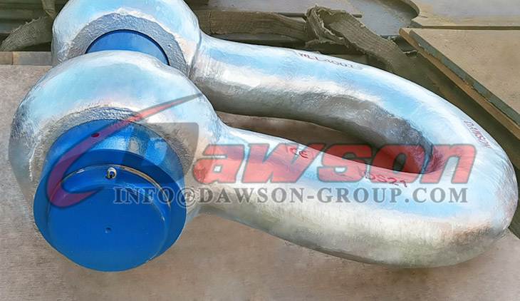 Large WLL 400T Shackle with Circular Cross-Section, Alloy Steel Heavy Duty Bolt Type Round Body Shackle - Dawson Group Ltd. - China Manufacturer, Supplier