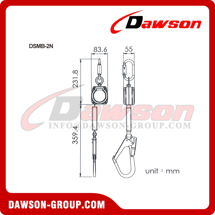 DSMB-2N Series Retractable Lifeline - Dawson Group Ltd. - China Manufacturer, Factory