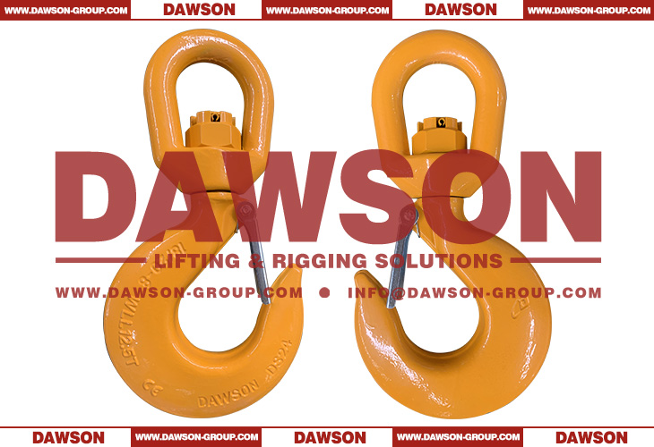 DS040 G80 Swivel Hook with Safety Latch for Heavy Duty Crane Lifting Chain Slings - Dawson Group Ltd. - China Manufacturer