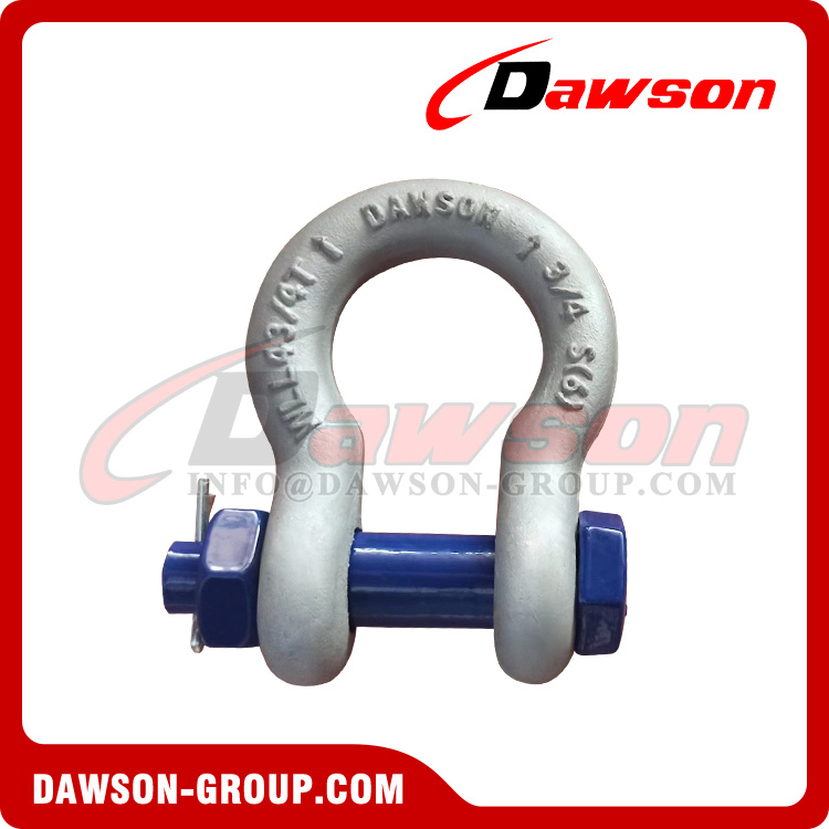 Dawson Brand Hot Dip Galvanized US Type DG2130 Bow Shackle with Safety Pin, S6 Bolt Type Anchor Shackle - Dawson Group Ltd. - China Manufacturer, Factory