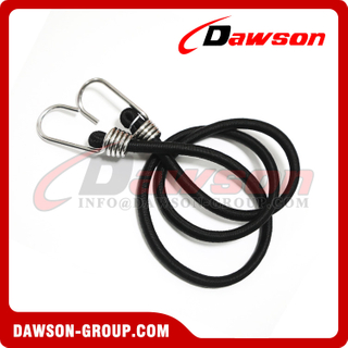 DS-SH08S 8mm*900mm Bungee Cords with 2-PC Stainless Steel Hooks,Elastic Cord, Shock Cord