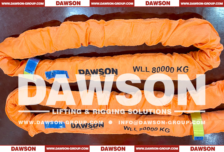 WLL 80T Polyester Round Slings, 80000kg Heavy Duty Round Lifting Slings - Dawson Group Ltd. - China Manufacturer, Factory