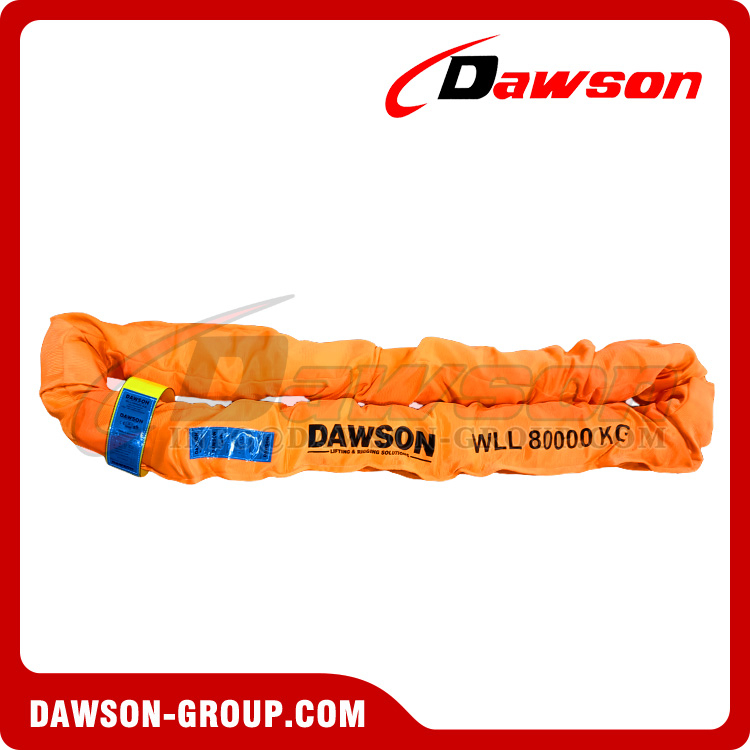 WLL 80T Polyester Round Slings
