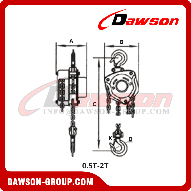 DSVC 0.5T - 75T Heavy Duty Chain Block for Lifting Goods