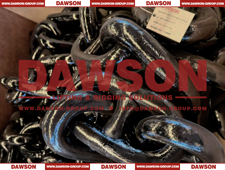 44MM Grade U2 Welded Stud Link Anchor Chain with Black Bituminous Paint for Fisheries Aquaculture Fishing - Dawson Group Ltd. - China Manufacturer, Factory
