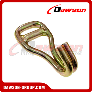 DSWH50302 BS 3000KG / 6600LBS 50MM Double J Hook with Bar, LC 3000daN Wire Hook