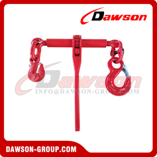 DAWSON G80 Ratchet Load Binder with G80 Eye Sling Lashing Hook & G80 Connecting Link & G80 Eye Grab Hook with Safety Pin to EN 12195-3