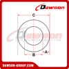 DAWSON Circular Ring, Round Mooring Ring for Mooring System, Fishery Accessories Marine Mooring Ring For Aquaculture Mooring