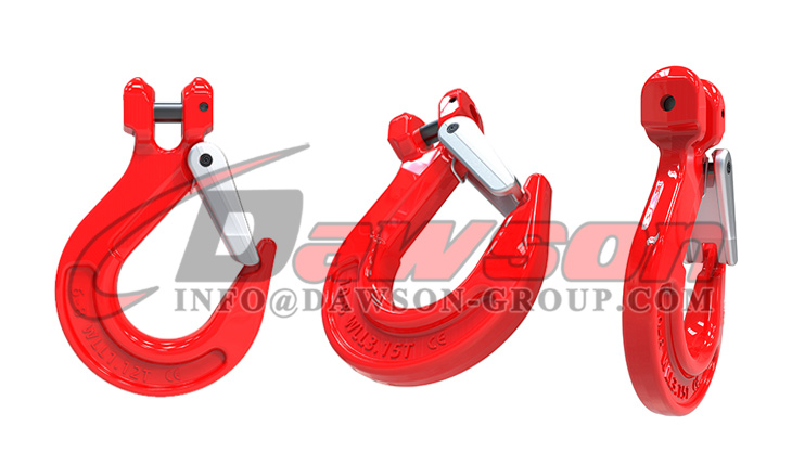 DS012 G80 Clevis Sling Hook with Cast Latch for Crane Lifting Chain Slings - Dawson Group Ltd. - China Supplier, Manufacturer, Factory
